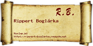 Rippert Boglárka névjegykártya
